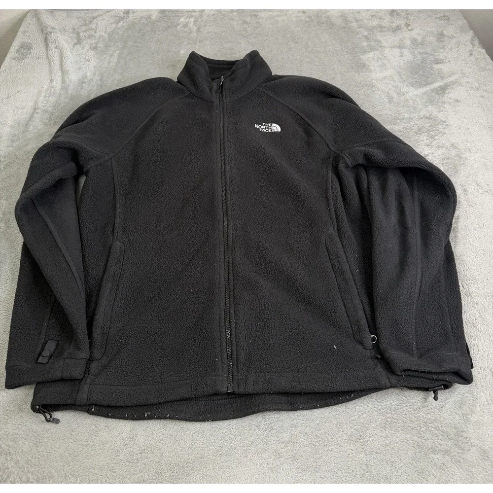 The North Face Full Zip Fleece Jacket Men's Size Large Black Outdoor